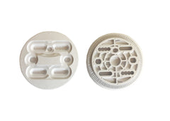 EST CHANNEL 3D 4X2 4X4 REPLACEMENT DISCS FOR MOST S M SNOWBOARD BINDINGS 7.5 INNER -9.5 CM OUTER WHITE