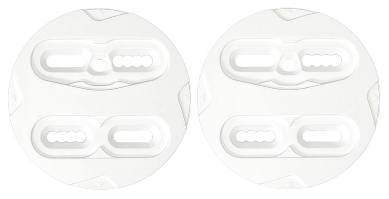 White Replacement Discs for Most 3D 4x4 4x2 Small-Medium Snowboard Bindings 7.5 inner -9.5 cm outer