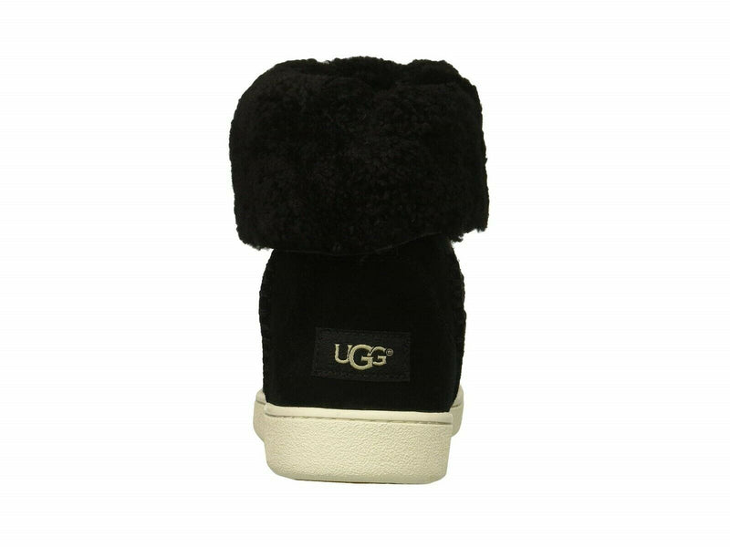 $160 UGG Women 5 Mika  Sheepskin Classic sneaker Boots Black AR136 NEW