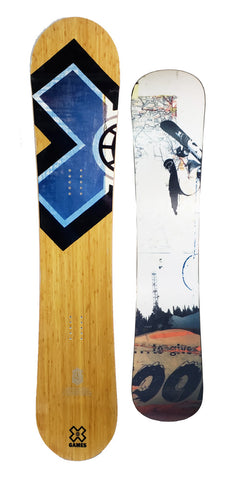 155cm X Games Shredder Bamboo Camber Wide Snowboard New Blem Rare Last-1