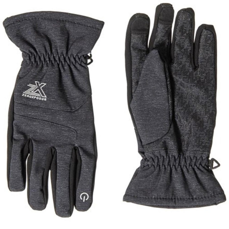 ZEROXPOSUR Ski Snowboard Gloves Waterproof Touchscreen Compatible Mens Black Static Med/Large / L/XL